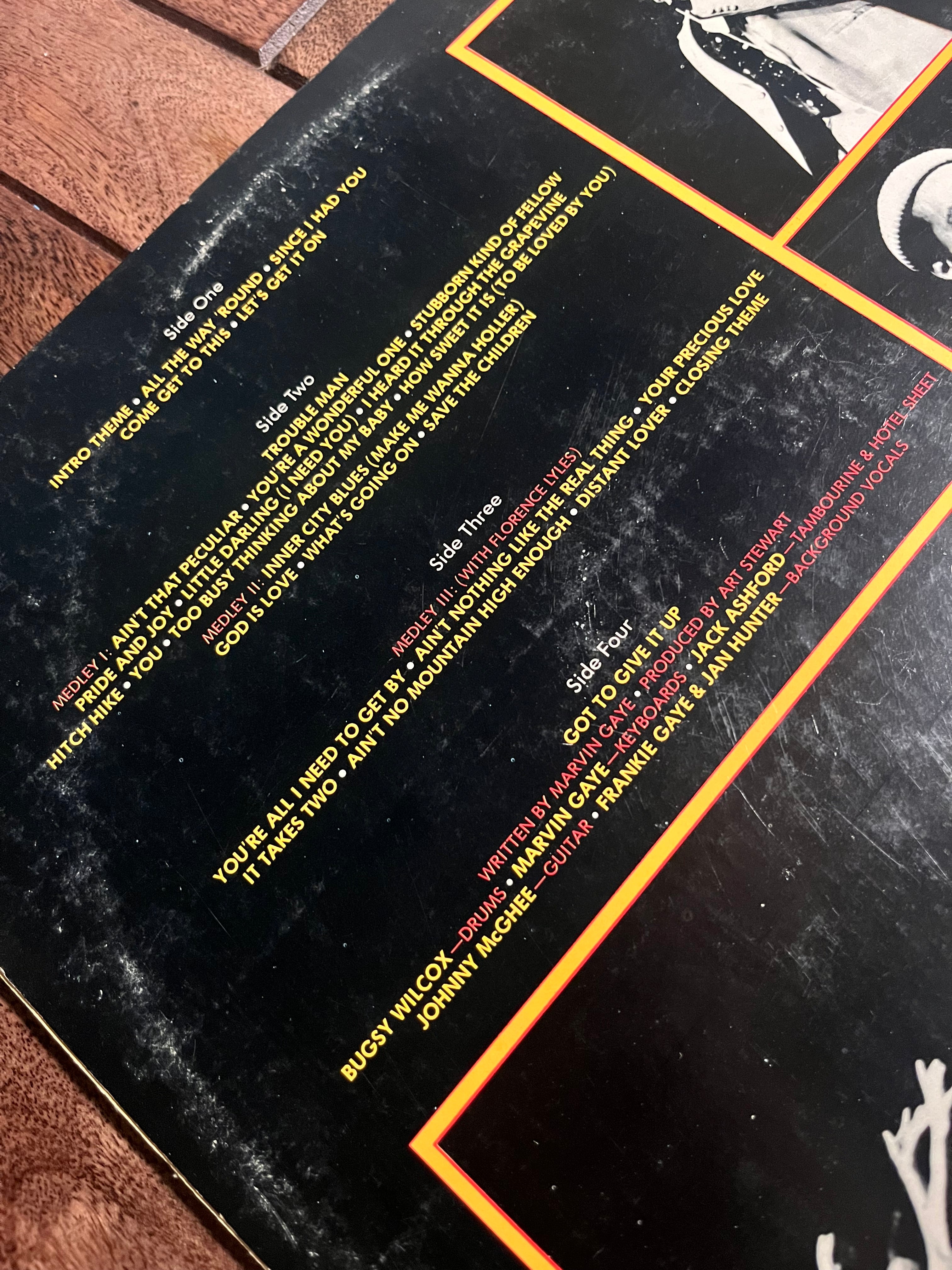 Marvin Gaye- Live Vinyl Record LP