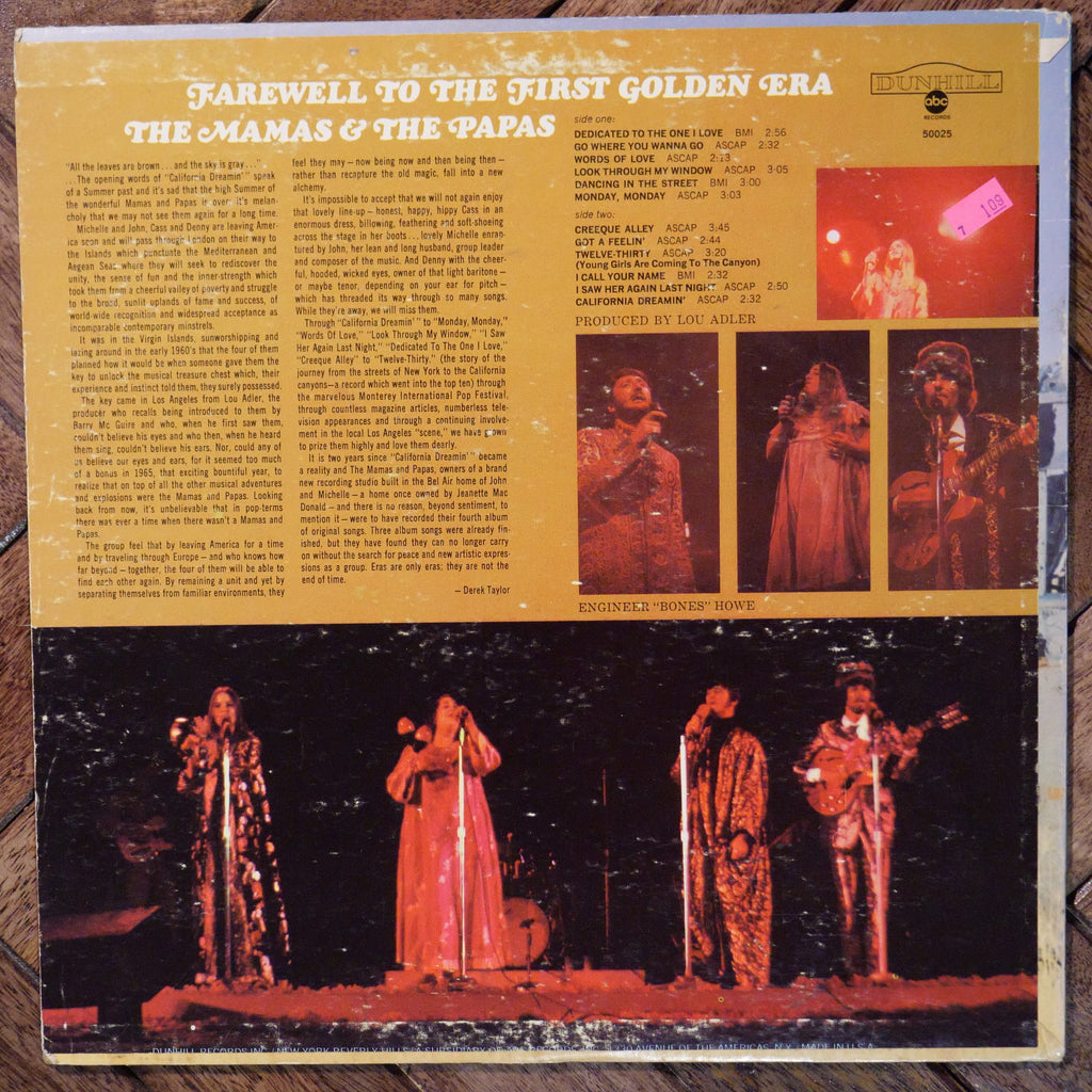 The Mamas and The Papas Farewell to the Golden Era